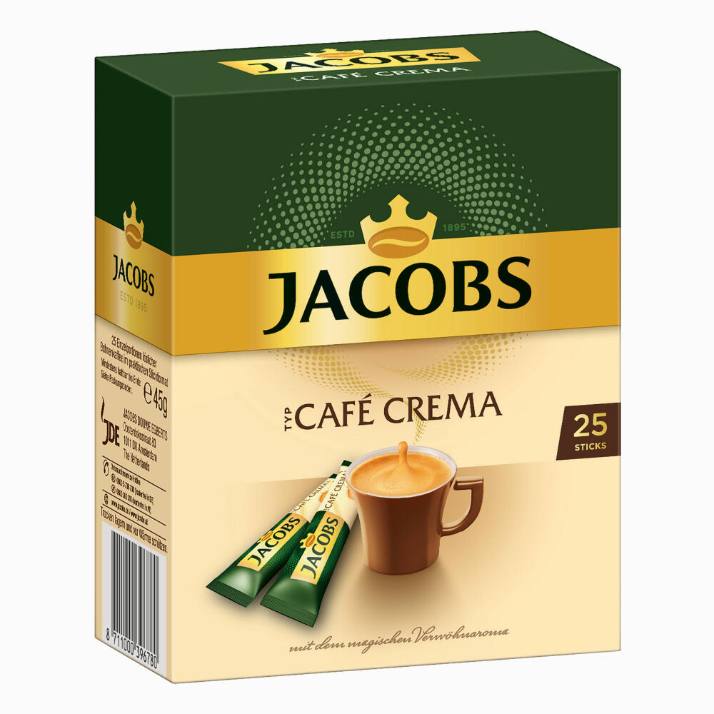 Jacobs Type Café Crema, 3-pack, soluble coffee, instant coffee, instant, 3 x 25 servings