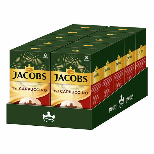 Jacobs Instant Cappuccino, Soluble Coffee, Instant Coffee, 80 servings of 14.4 g each