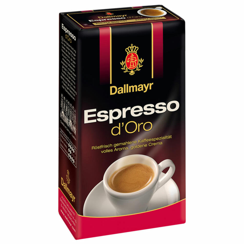 Dallmayr Espresso d'Oro, Kaffee, Gemahlener Röstkaffee, Barista Qualität, Goldene Crema, 250 g