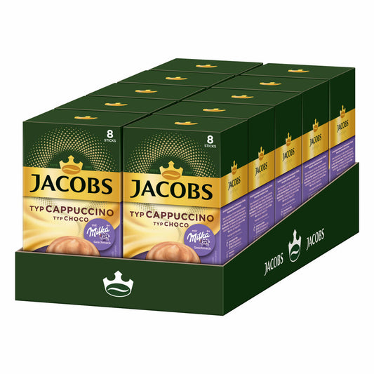 Jacobs Instant Cappuccino Milka, Soluble Coffee, Instant Coffee, 80 servings of 18 g each