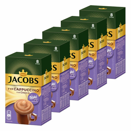 Jacobs Instant Cappuccino Milka, Soluble Coffee, Instant Coffee, 40 servings of 18 g each