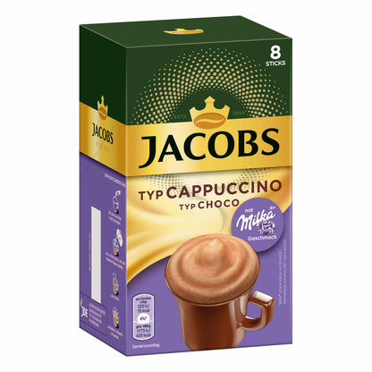 Jacobs Instant Cappuccino Milka, Soluble Coffee, Instant Coffee, 24 servings of 18 g each