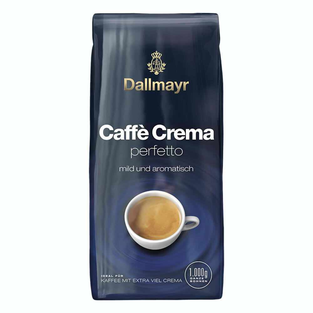 Dallmayr Caffé Crema perfetto, bean coffee, roasted coffee, coffee, coffee beans, 1000 g