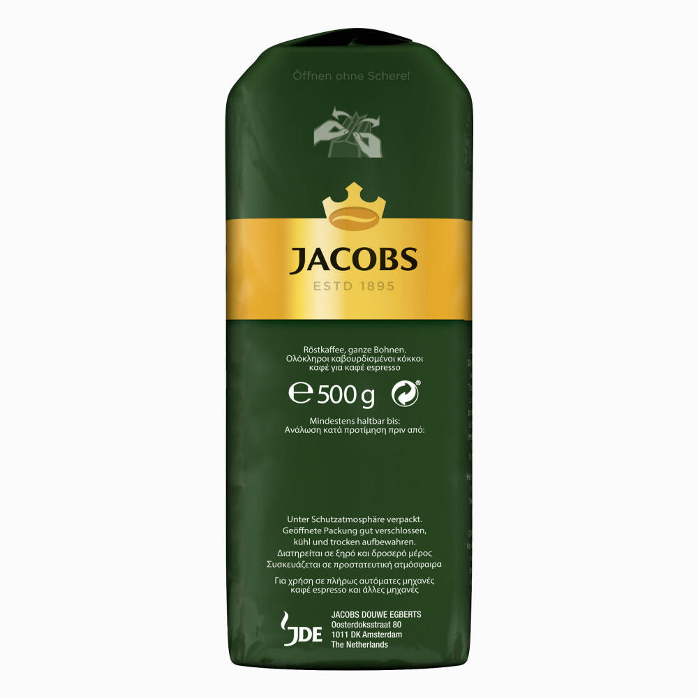 Jacobs Krönung Aroma Bohnen Kräftig, 12er Pack, ganze Bohnen, Kaffeebohnen, Kaffee, 12 x 500g