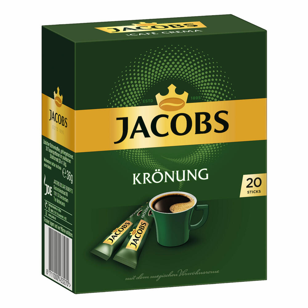 Jacobs Krönung, Instant Kaffee, Getränkepulver zum Aufgießen, 160 Portionen à 1.8 g