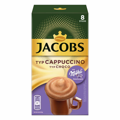 Jacobs Instant Cappuccino Milka, Soluble Coffee, Instant Coffee, 24 servings of 18 g each