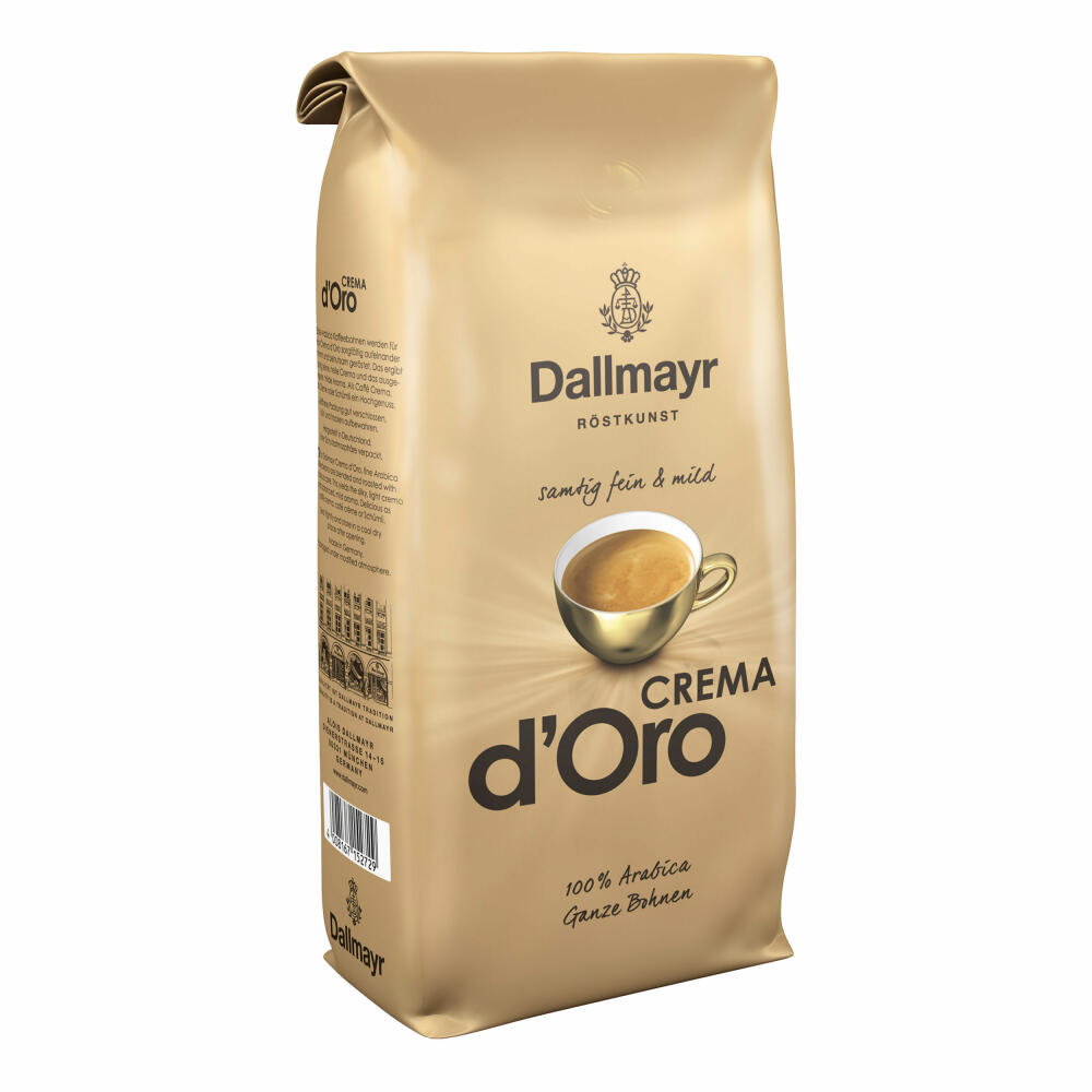 Dallmayr Crema dOro Kaffee, Bohnenkaffee, Röstkaffee, Ganze Bohnen, Kaffebohnen, Kaffee Crema, 1000 g