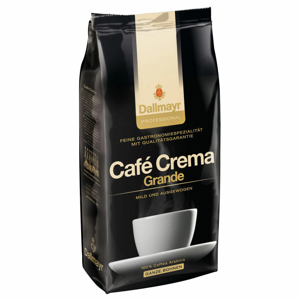 Dallmayr Professional Café Crema Grande Bohnenkaffee, Röstkaffee, Kaffee, ganze Bohnen, 1000 g