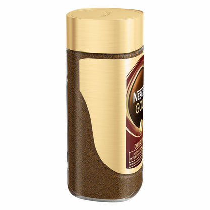 Nescafé Gold Das Original, löslicher Bohnenkaffee, Kaffee, gemahlener Röstkaffee, Glas, 100 g