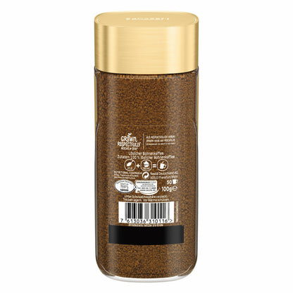 Nescafé Gold Das Original, löslicher Bohnenkaffee, Kaffee, gemahlener Röstkaffee, Glas, 100 g