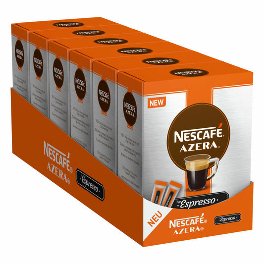 Nescafé Azera Type Espresso, Coffee, Instant Coffee with Ground Bean Coffee, 6 x 25 Sticks, 12338452