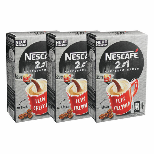 Nescafé 2in1 Sticks, Instant Coffee with Creamer, Instant Coffee, 30 Portion Sticks