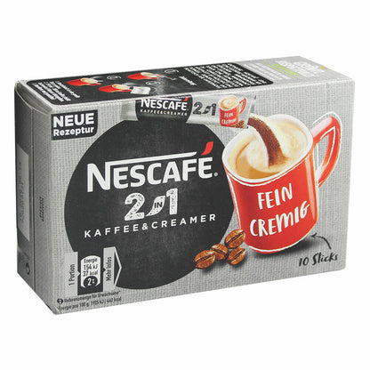 Nescafé 2in1 Sticks, Instant Coffee with Creamer, Instant Coffee, 30 Portion Sticks