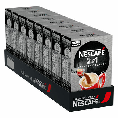 Nescafé 2in1 Sticks, Instantkaffee mit Creamer, Instant Kaffee, 80 Portionssticks