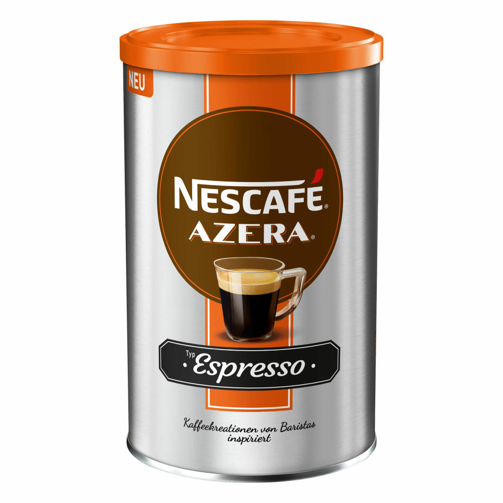 Nescafé Azera Typ Espresso, 3er Set, Kaffee, Instantkaffee mit gemahlenem Bohnenkaffee, 100 g Dose, 12328069