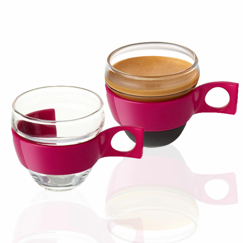 Nescafé Dolce Gusto Espresso Glas, Kaffee, Pink, 2er Pack, 60 ml