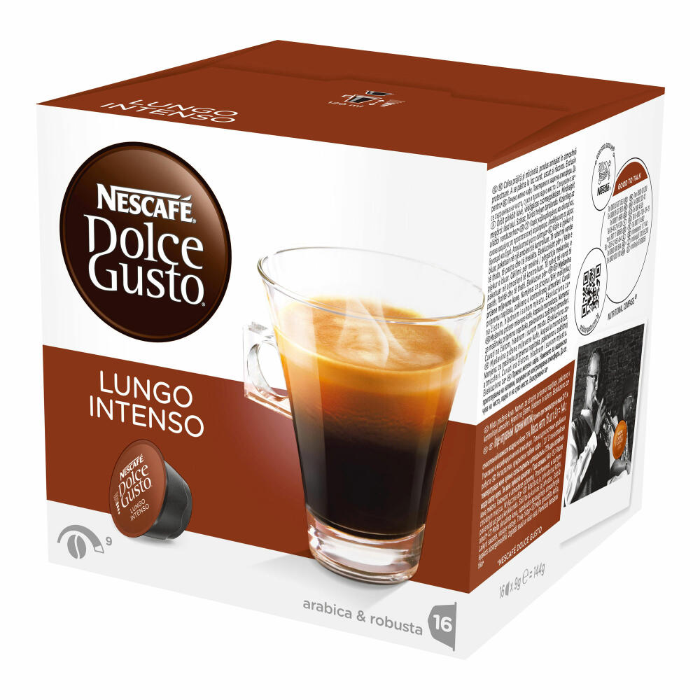 Nescafé Dolce Gusto Lungo Intenso, Kaffee, Kaffeekapsel, 16 Kapseln