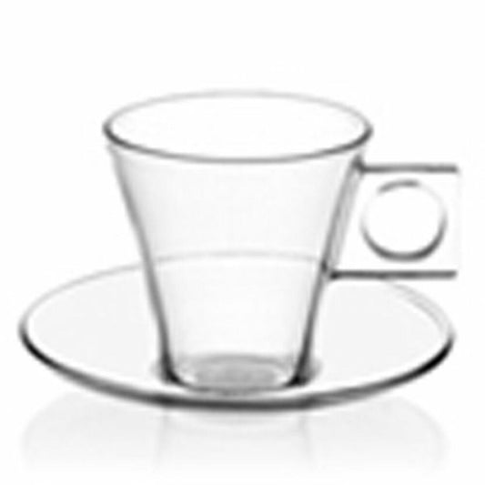 Nescafé Dolce Gusto Espresso Glas, Tasse, Kaffeetasse mit Untertasse, 2er Pack