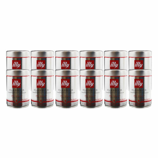 Illy Espresso, 100% Arabica coffee, whole beans, medium roast, can, 12 pack, 12 x 250g