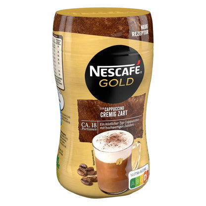 Nescafé Gold Type Cappuccino Creamy Delicate, Soluble Bean Coffee, Instant Coffee, Can, 3 x 250 g