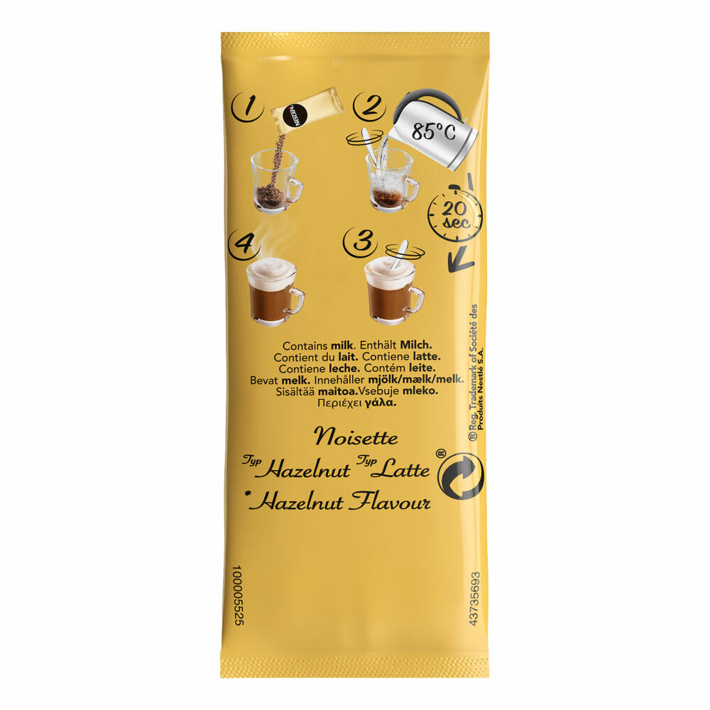 Nescafé Gold Type Hazlenut Type Latte, Soluble Bean Coffee, Instant Coffee, Coffee, 3 x 8 Servings, 12311719