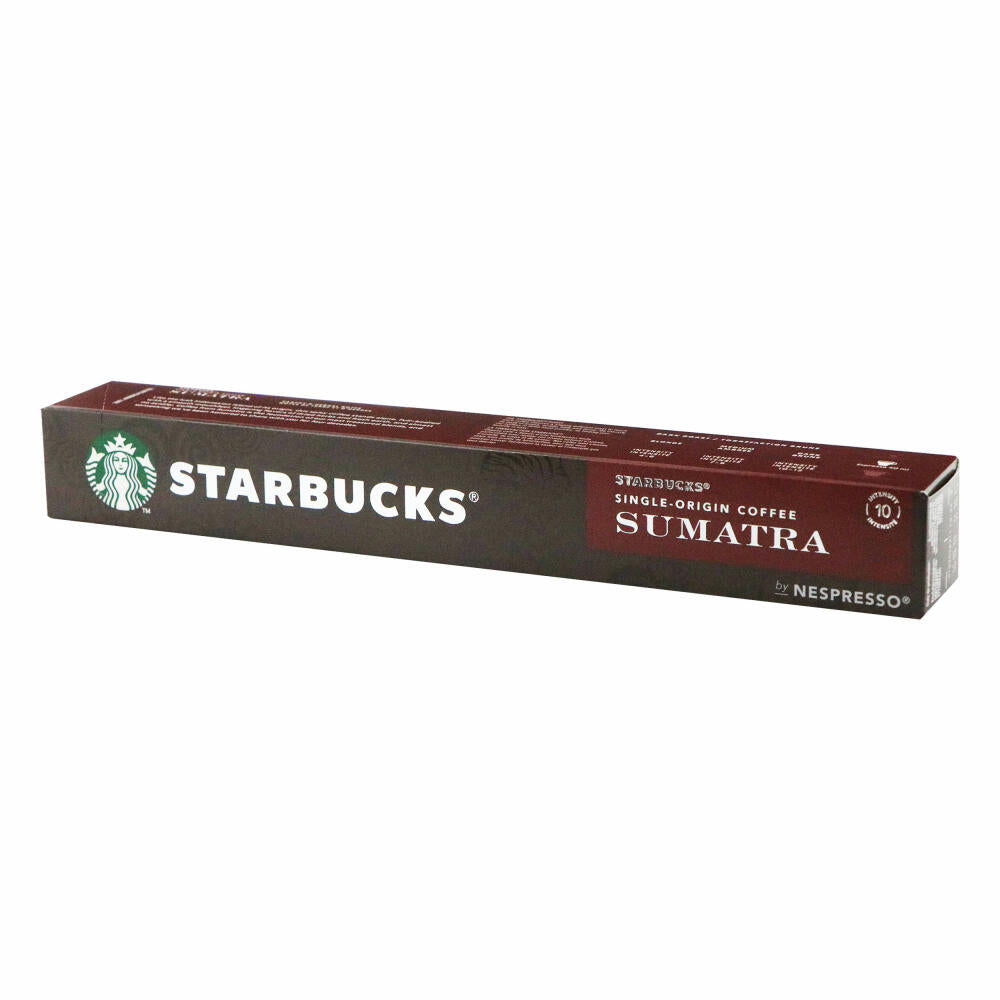 Starbucks Sumatra Coffee Set of 3, Single Origin, Roasted Coffee, Nespresso Compatible, Coffee Capsules, 3 x 10 Capsules