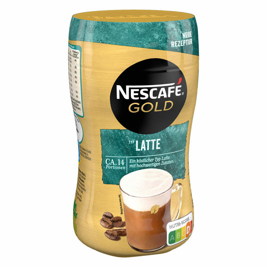 Nescafé Gold Typ Latte, Löslicher Bohnenkaffee, Instantkaffee, Kaffee, Dose, 5 x 250 g