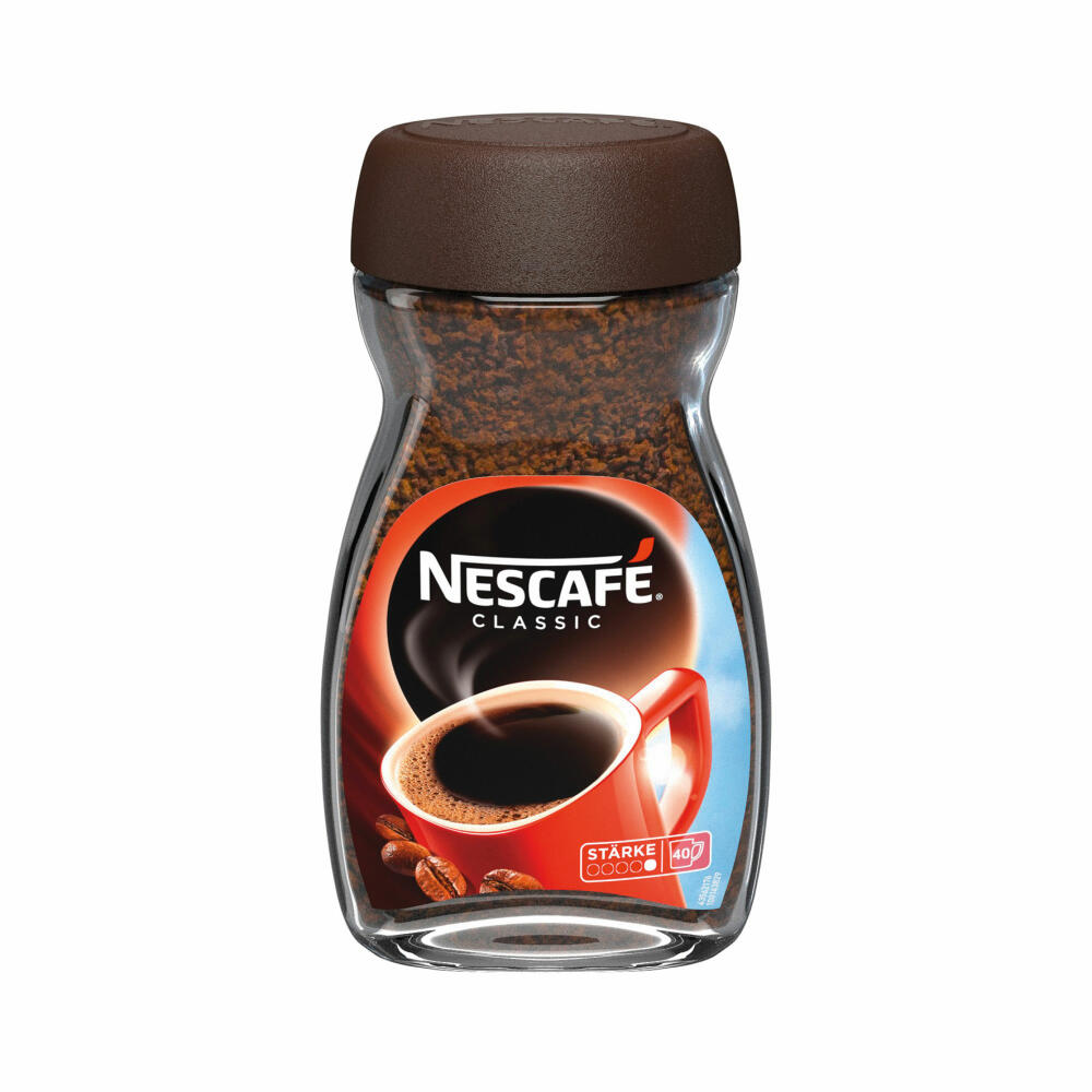 Nescafé Classic 100% löslicher Bohnenkaffee, 8er Set, 8 x 100g Glas (für ca. 320 Becher)