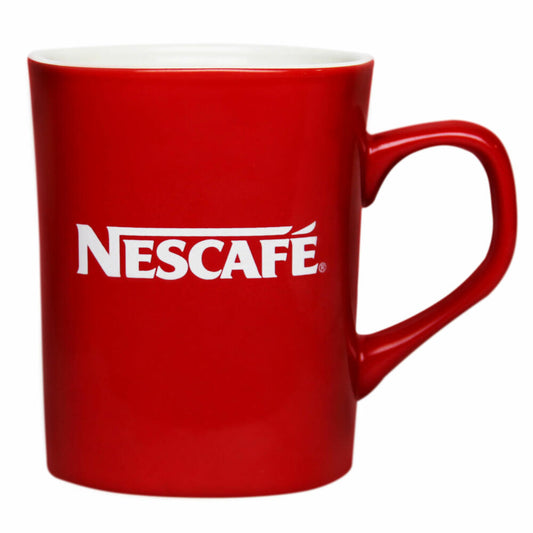 Nescafé coffee mug, coffee mug, coffee cup, tea cup, square, red, 230 ml