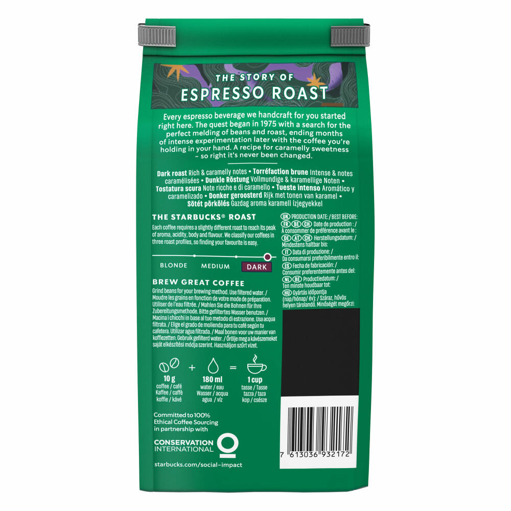 Starbucks Ganze Bohnen Röstkaffee Set Blonde Espresso, Pike Place, Espresso Roast, Kaffee, 3 x 200 g