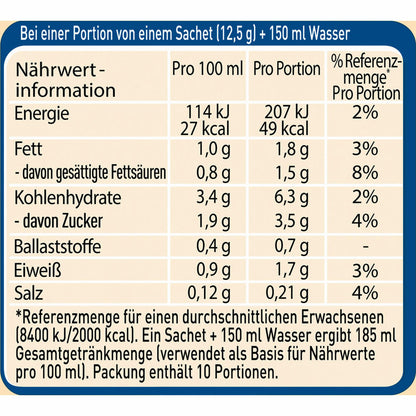 Nescafé Gold Typ Cappuccino Weniger Süß, Löslicher Bohnenkaffee, Instantkaffee, Kaffee, 2 x 10 Portionen