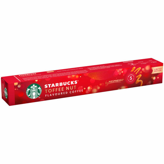 Starbucks Toffee Nut, Coffee, Roasted Coffee, Nespresso Compatible, Coffee Capsules, 10 Capsules