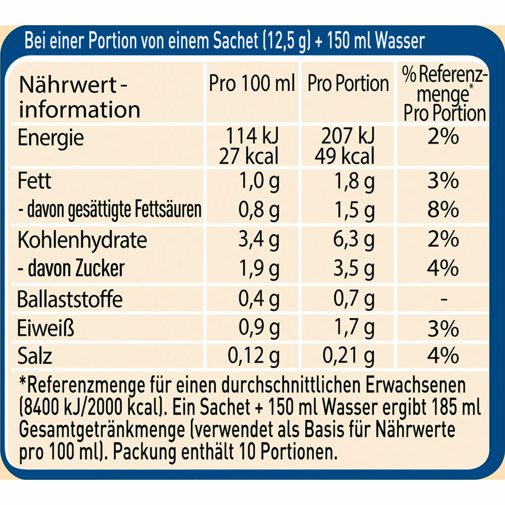 Nescafé Gold Typ Cappuccino Weniger Süß, Löslicher Bohnenkaffee, Instantkaffee, Kaffee, 5 x 10 Portionen