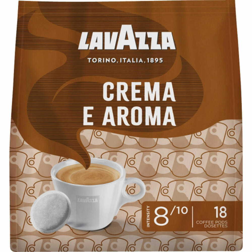 Lavazza Crema E Aroma Coffee Pods, Ground Roasted Coffee, Coffee, 18 Pods