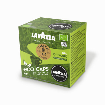 Lavazza A Modo Mio Eco Kaffeekapseln Espresso Tierra Bio, Kaffee Kapsel, Kompostierbar, 16 Kapseln