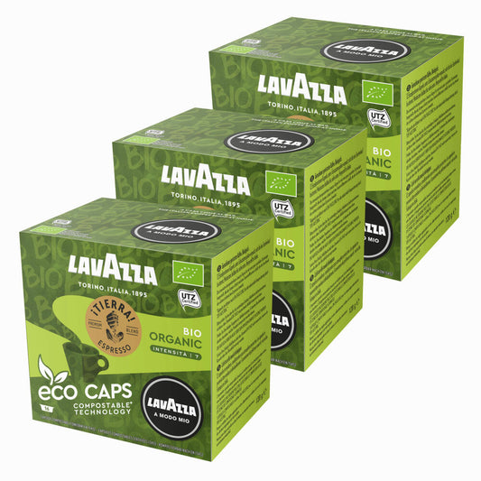 Lavazza A Modo Mio Eco Coffee Capsules Espresso Tierra Bio, Coffee Capsule, Compostable, 3 x 16 Capsules