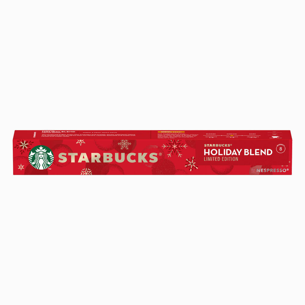 Starbucks Holiday Blend, Coffee, Roasted Coffee, Nespresso Compatible, Coffee Capsules, 3 x 10 Capsules