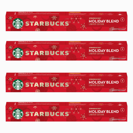 Starbucks Holiday Blend, Coffee, Roasted Coffee, Nespresso Compatible, Coffee Capsules, 4 x 10 Capsules