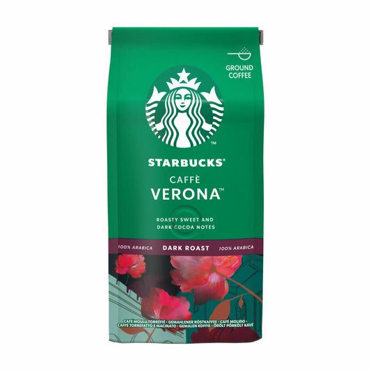 Starbucks Caffè Verona Coffee, Dark Roast, Roasted Coffee, Roasted Sweet, Ground, 200 g