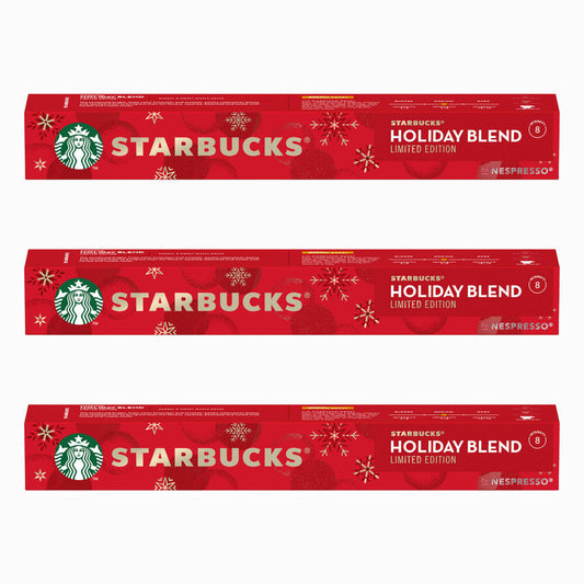 Starbucks Holiday Blend, Coffee, Roasted Coffee, Nespresso Compatible, Coffee Capsules, 3 x 10 Capsules