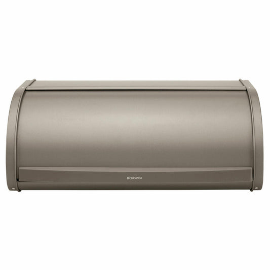 Brabantia Brotkasten, Rollbrotkasten, Brotbox, Brotbehälter aus Metall, Platinum, 288340