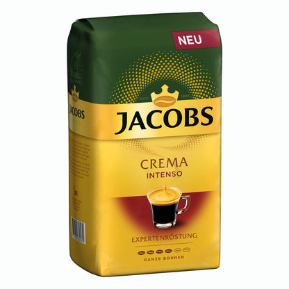 Jacobs Crema Italiano Expert Roast, Bean Coffee, Whole Beans, Roasted Coffee, Coffee Beans, 2 x 1000 g