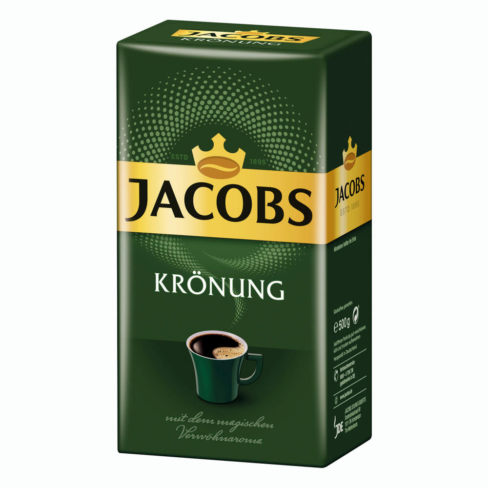 Jacobs Krönung Classic Ground, ground roasted coffee, filter coffee, coffee, 12 x 500 g