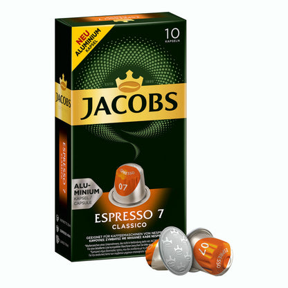 Jacobs Espresso 7 Classico, Kaffeekapseln, Nespresso Kompatibel, Kaffee, 40 Kapseln, á 5.2 g