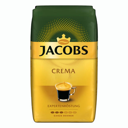 Jacobs Crema Expertenröstung, Bohnenkaffee, ganze Bohnen, Röstkaffee, Kaffeebohnen, 2 x 1000 g