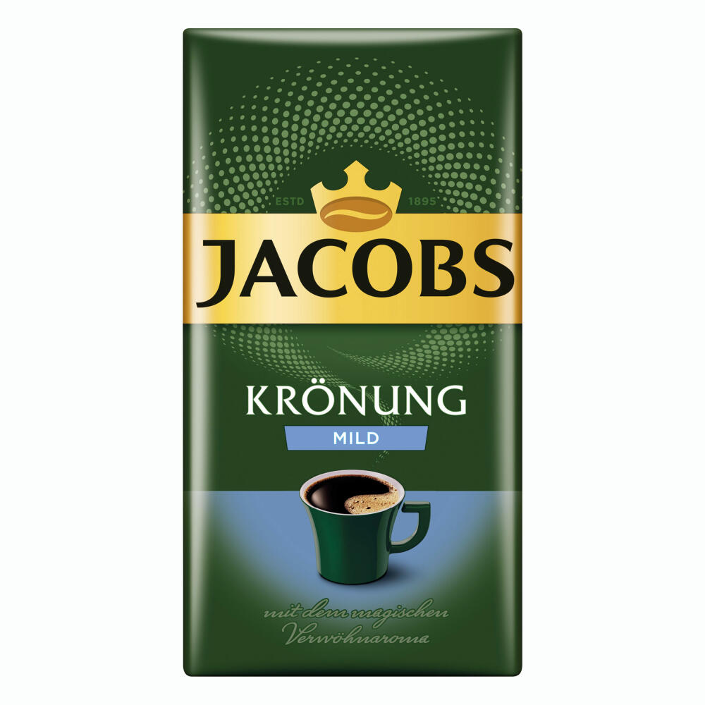 Jacobs Krönung Mild Ground, ground roasted coffee, filter coffee, coffee, 500 g