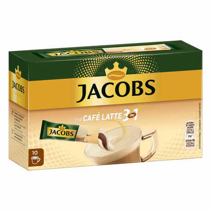 Jacobs 3in1 soluble coffee, type Café Latte, instant coffee, 30 cup portions