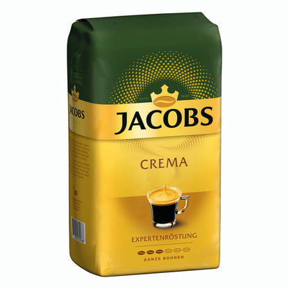 Jacobs Crema Expertenröstung, Bohnenkaffee, ganze Bohnen, Röstkaffee, Kaffeebohnen, 2 x 1000 g