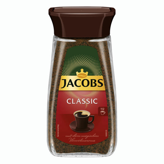 Jacobs Classic, Soluble Coffee, Instant Coffee, Instant Coffee, Soluble Coffee, Glass, 6 x 200 g