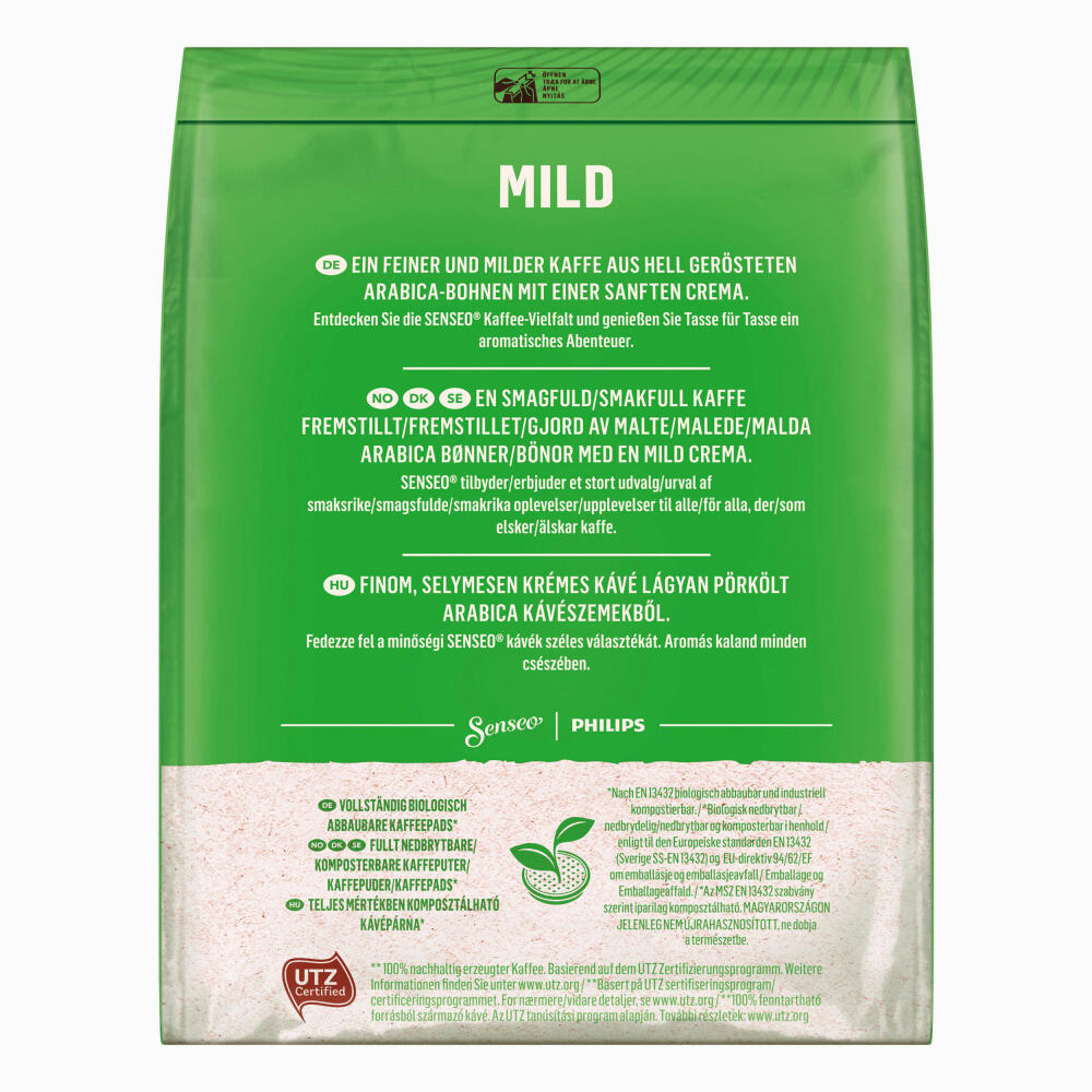 Senseo Mild coffee pads, for all pad machines, coffee, refined and fine, 216 coffee pads, á 6.9 g